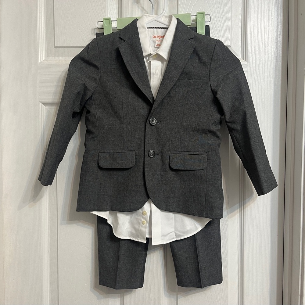 Cat & Jack Gray Suit & White Shirt
